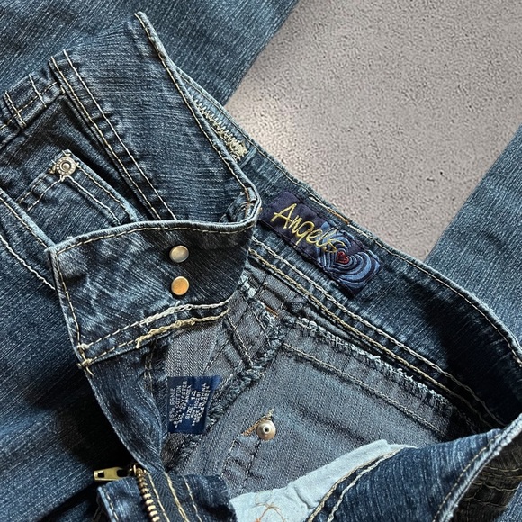 ANGELS Y2K LOW-RISE BLUE JEANS W/ CUTE BACK POCKETS - Picture 6 of 7